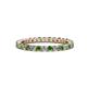 1 - Joyce 2.30 mm Green Garnet and Lab Grown Diamond Eternity Band 