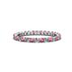 1 - Joyce 2.30 mm Rhodolite Garnet and Lab Grown Diamond Eternity Band 