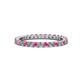 1 - Joyce 2.30 mm Pink Sapphire and Lab Grown Diamond Eternity Band 