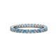 1 - Joyce 2.30 mm Blue Topaz and Lab Grown Diamond Eternity Band 