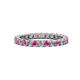 1 - Joyce 2.70 mm Pink Sapphire and Lab Grown Diamond Eternity Band 