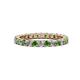 1 - Joyce 2.70 mm Green Garnet and Lab Grown Diamond Eternity Band 