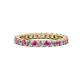 1 - Joyce 2.70 mm Pink Sapphire and Lab Grown Diamond Eternity Band 