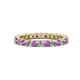 1 - Joyce 2.70 mm Amethyst and Lab Grown Diamond Eternity Band 