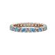 1 - Joyce 2.70 mm Blue Topaz and Lab Grown Diamond Eternity Band 