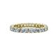 1 - Joyce 2.70 mm Aquamarine and Lab Grown Diamond Eternity Band 