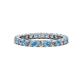 1 - Joyce 2.70 mm Blue Topaz and Lab Grown Diamond Eternity Band 