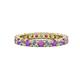 1 - Joyce 3.00 mm Amethyst and Lab Grown Diamond Eternity Band 