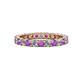1 - Joyce 3.00 mm Amethyst and Lab Grown Diamond Eternity Band 