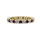 1 - Joyce 3.00 mm Red Garnet and Lab Grown Diamond Eternity Band 