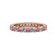 1 - Joyce 3.00 mm Rhodolite Garnet and Lab Grown Diamond Eternity Band 