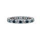 1 - Joyce 3.00 mm Blue and White Lab Grown Diamond Eternity Band 