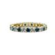 1 - Joyce 3.00 mm Blue and White Lab Grown Diamond Eternity Band 