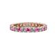 1 - Joyce 3.00 mm Pink Sapphire and Lab Grown Diamond Eternity Band 