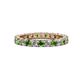 1 - Joyce 3.00 mm Green Garnet and Lab Grown Diamond Eternity Band 