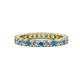 1 - Joyce 3.00 mm Blue Topaz and Lab Grown Diamond Eternity Band 