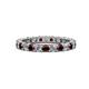 1 - Joyce 3.00 mm Red Garnet and Lab Grown Diamond Eternity Band 
