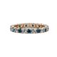 1 - Joyce 3.00 mm London Blue Topaz and Lab Grown Diamond Eternity Band 