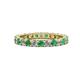 1 - Joyce 3.00 mm Emerald and Lab Grown Diamond Eternity Band 