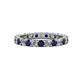 1 - Joyce 3.00 mm Blue Sapphire and Lab Grown Diamond Eternity Band 