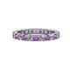 1 - Joyce 3.00 mm Amethyst and Lab Grown Diamond Eternity Band 