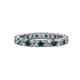 1 - Joyce 3.00 mm London Blue Topaz and Lab Grown Diamond Eternity Band 
