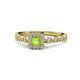 1 - Mavis Prima Peridot and Diamond Infinity Halo Engagement Ring 