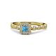 1 - Mavis Prima Blue Topaz and Diamond Infinity Halo Engagement Ring 