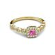4 - Mavis Prima Pink Sapphire and Diamond Infinity Halo Engagement Ring 
