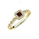 5 - Mavis Prima Red Garnet and Diamond Infinity Halo Engagement Ring 