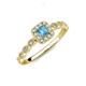 5 - Mavis Prima Blue Topaz and Diamond Infinity Halo Engagement Ring 
