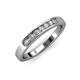 3 - Kathiryn 2.70 mm Lab Grown Diamond 7 Stone Wedding Band 