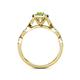 6 - Susan Prima Peridot and Diamond Halo Engagement Ring 