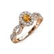 5 - Susan Prima Citrine and Diamond Halo Engagement Ring 