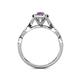 6 - Susan Prima Amethyst and Diamond Halo Engagement Ring 