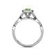 6 - Susan Prima Peridot and Diamond Halo Engagement Ring 