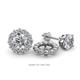 1 - Serena 0.66 ctw (2.00 mm) Round Lab Grown Diamond Jackets Earrings 