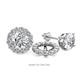 1 - Serena 0.65 ctw (2.00 mm) Round Lab Grown Diamond Jackets Earrings 