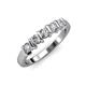 4 - Talia 3.40 mm Lab Grown Diamond 5 Stone Wedding Band 