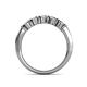 6 - Talia 3.40 mm Lab Grown Diamond 5 Stone Wedding Band 