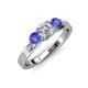 3 - Alyssa Diamond and Tanzanite Three Stone Ring 
