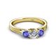 2 - Alyssa Diamond and Tanzanite Three Stone Ring 