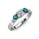 3 - Alyssa Diamond and London Blue Topaz Three Stone Ring 