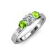 3 - Alyssa Diamond and Peridot Three Stone Ring 