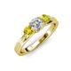 3 - Alyssa Yellow and White Diamond Three Stone Ring 