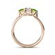 4 - Alyssa Diamond and Peridot Three Stone Ring 