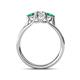 4 - Alyssa Diamond and Emerald Three Stone Ring 