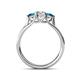 4 - Alyssa Diamond and London Blue Topaz Three Stone Ring 