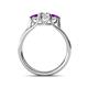 4 - Alyssa Diamond and Amethyst Three Stone Ring 