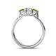 4 - Alyssa Diamond and Peridot Three Stone Ring 